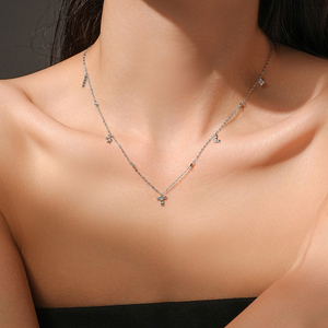 FUAMAY joyería de moda 925 Plata bloques de construcción rusos elementos coloridos circón encanto collares moda Bohemia - Product Image 2