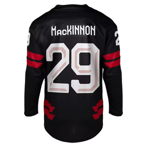 Jersey Hoki Es Jahitan 2026 New Canada 29 Nathan MacKinnon 97 Connor McDavid 8 Cale Makar 87 Cro-sby 21 Point 13 Reinhart - Product Image 2