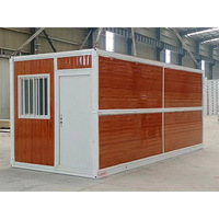 Mini chalet maison en conteneur pliable de luxe personnalisé de 10 pieds 20 pouces villa moderne mobile préfabriquée petite maison en acier léger