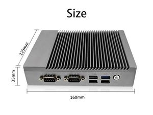 J1900 I3 I5 Fanless <strong>Mini</strong> Pc 4G LTE Supported <strong>Linux</strong> Ubuntu OS Dual LAN 2 Display Embedded Industrial Pc Factory Price Pc <strong>Computer</strong> - Product Image 6