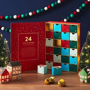 Weihnachts schönheit Verpackung Advents kalender Benutzer definierte leere Tür offen <span class=keywords><strong>24</strong></span> Blind Bow <span class=keywords><strong>Tie</strong></span> Festival Dekoration <span class=keywords><strong>Box</strong></span>