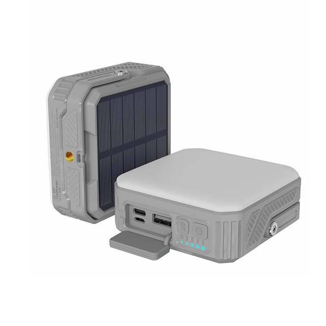 Solar Powered 2-in-1 Quick Charger Power Bank 22.5W 10000mAh PVC Emergency Long Lasting Hanging Bracket Camping Tent Light