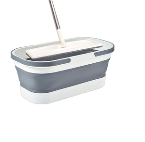 Plastic Retractable Folding Bucket White Chenille Hand-Free Flat <strong>Mop</strong> <strong>Floor</strong> Wet and Dry Dual-use Large Cleaning Tool - Product Image 6