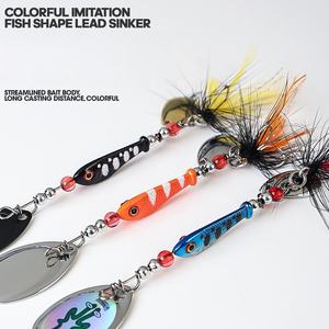 SNEDA 12g Spinner Baits Lames composites à manivelle en gros avec attracteurs de plumes pour la pêche transfrontalière du marlin et de la carpe - Product Image 4