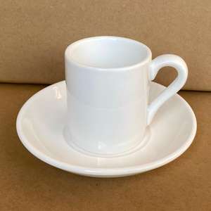 Juego de Tazas de Café Turco con Platos - Juego de Porcelana Pequeña de 2.7 oz para Espresso - Resistente al Calor, Apto para Alimentos - Para Servir Café Griego y Árabe - Product Image 1