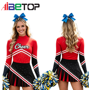 Uniformes de Porristas Personalizados a Precios Económicos al por Mayor, Tres Conjuntos de Precios para Escenas de Animación y Animación con <span class=keywords><strong>Pompones</strong></span> - Product Image 2