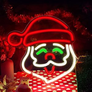 Santa Claus neon light colorful LED wall decoration light indoor party club <b>sign</b> indicator light atmosphere light luminous <b>sign</b> - Product Image 1