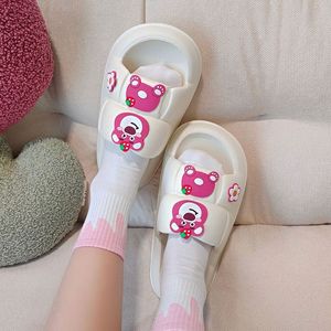 Zapatillas de mujer concisas a la moda, zapatillas de baño ligeras planas para el hogar de verano, toboganes de Interior para mujer de masaje cómodo - Product Image 3