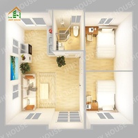 Maison préfabriquée en conteneur extensible de 20 pieds avec 2 3 chambres toilette extensible bureau camp