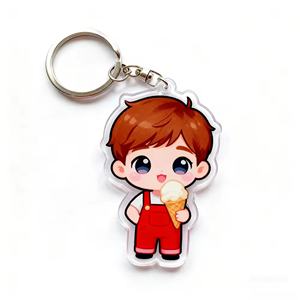 Porte-clés personnalisés en acrylique transparent imprimés sur mesure, breloques en acrylique mignonnes de dessins animés et d'anime en gros pour pendentifs de sac - Product Image 4