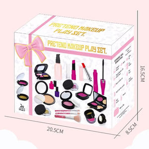 ชุดแต่งหน้าเจ้าหญิงสีชมพูชุดของเล่นเสริมความงามของเล่นแบบแกล้งเล่นในบ้านของเล่นแต่งหน้าเกมสำหรับเด็กพร้อมกระเป๋าเดินทางอายแชโดว์ลิปสติก - Product Image 6