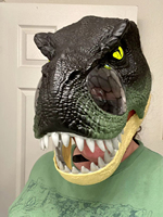 Máscara Realista de Tiranosaurio Rex con Sonido de Rugido, de Plástico, para Fiestas de Halloween, Juguetes para Adultos y Niños