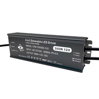 Venta de fábrica SAA 0-10V 4 en 1 Atenuación DC12V 300W IP67 Controlador LED regulable de voltaje constante a prueba de agua