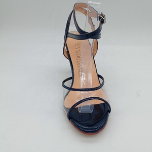 Nuovo Arrivo Scarpe da Ballo Professionali da Donna per Salsa e Tango Evk250306 con Tacco Sottile Amore Colore Nero Trasparente - Product Image 4