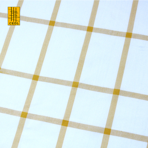 Stock de haute qualité 60% rayonne 40% <span class=keywords><strong>viscose</strong></span> mélange blanc jaune tissu à carreaux pour dame robe jupe fil teint tissu à carreaux - Product Image 4