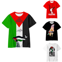 Vente en gros de t-shirt chemise de Palestine casquettes pour enfants casquette de baseball sweats à capuche logo personnalisé t-shirt en coton