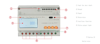Compteur triphasé AC ADL3000-E sur rail DIN, affichage LCD Modbus RTU, précision classe 0.5S, Acrel
