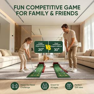 <span class=keywords><strong>Mini</strong></span>-green de golf d'<span class=keywords><strong>intérieur</strong></span> pour l'entraînement, inclinaison réglable sur 3 niveaux, retour automatique de balle, pliable, en polyester, personnalisable - Product Image 5