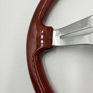 Volante Universal de 14 Pulgadas y 4 cm de Profundidad, Fabricado en ABS con Acabado Madera de Durazno - Product Image 5