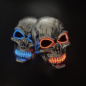 Gros Crâne Masque Complet Halloween Cosplay <span class=keywords><strong>Horreur</strong></span> Lumineux LED Masque 10 Unique Couleur <span class=keywords><strong>Thriller</strong></span> pour Choix Fête Lueur Masque - Product Image 3