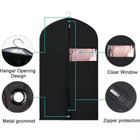 Sac à vêtements de luxe, housse de costume sur mesure, housse de robe de mariée, emballage de vêtements, sac à vêtements pliable imperméable non tissé avec fenêtre transparente