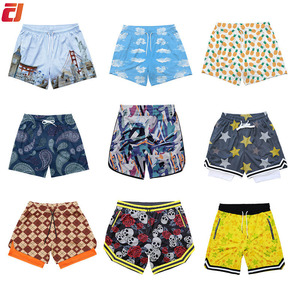 Người Đàn Ông Của Lưới Ngắn Tùy Chỉnh 100% Polyester Bóng Rổ Quần <span class=keywords><strong>Short</strong></span> Đồng Bằng Thiết Kế Đôi Lớp Duy Nhất Quần <span class=keywords><strong>Short</strong></span> Giản Dị Mùa Hè 5 Inch Inseam - Product Image 4