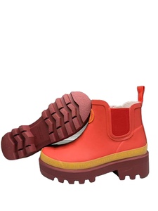 Stivali da pioggia impermeabili <span class=keywords><strong>con</strong></span> plateau Chelsea da donna-eleganti <span class=keywords><strong>stivaletti</strong></span> Slip-On <span class=keywords><strong>con</strong></span> Sole <span class=keywords><strong>in</strong></span> <span class=keywords><strong>gomma</strong></span> antiscivolo - Product Image 4