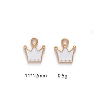 Liontin Enamel Tetesan Minyak Paduan Logam Bunga Putih untuk Pembuatan Perhiasan Gelang Kalung & Komponennya