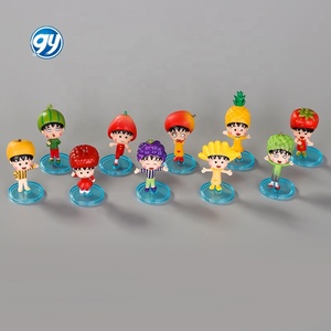 10 pièces <span class=keywords><strong>Chibi</strong></span> <span class=keywords><strong>Maruko</strong></span> <span class=keywords><strong>Chan</strong></span> fruits thème Anime Figure torsion oeuf poupée jouet en gros - Product Image 1