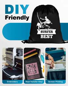 Custom Supermarket Shopping <b>Draw</b> String Back Bag Waterproof Drawstring Nylon Bag for Gift Homeless Hiking Gym - Product Image 4