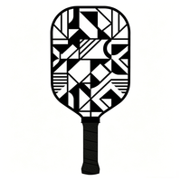 Raquette de pickleball personnalisée en fibre de verre, noyau en nid d'abeille PP 16 mm, design portable pour l'entraînement, couleur de cadre personnalisée, écologique