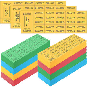 Tùy chỉnh in ấn 10 số 500 đấu giá tờ gây quỹ khác nhau nối tiếp đánh số Penny im lặng thẻ phiếu Xổ Số vé - Product Image 1