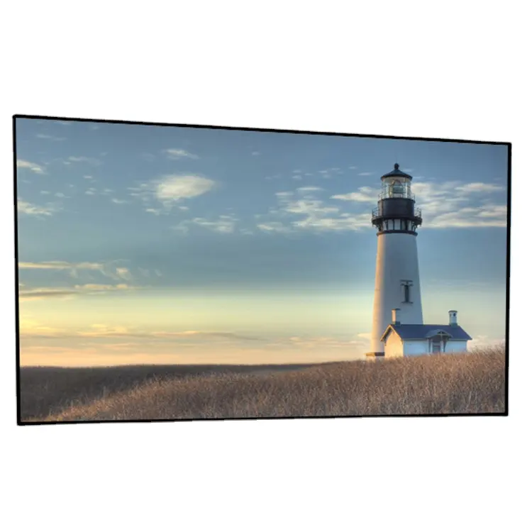 Hot Sale 120 Inch Alr 45mm Edge Frame Screen Wall Mount Ambient Light Rejecting Home Theater 4k Hd Projector Screen