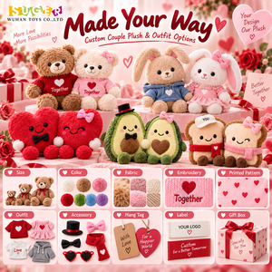 Peluches Personalizados de Parejas con Temática de Comida, Juguetes Suaves y Divertidos para el Día de San Valentín, Tiendas de Estilo de Vida, Regalos para Comercio Electrónico y Minoristas - Product Image 4