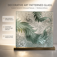 Verre à motif de confidentialité, verre opaque gaufré pour les fenêtres de salle de bain et de chambre à coucher