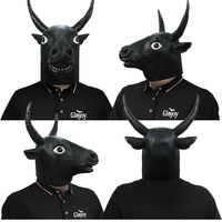 Masque animalier réaliste en latex de vache, accessoire de costume intégral pour fêtes sur le thème de la ferme, Halloween, événements de carnaval