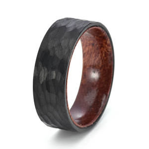 8Mm Màu Đen Tungsten Carbide Vòng Whiskey Thùng Gỗ Inlay Tungsten Vòng Cho Nam Giới Phụ Nữ Thời Trang Đính Hôn Đám Cưới Ban Nhạc Đồ Trang Sức - Product Image 3