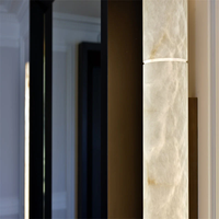 Applique Murale LED Moderne de Luxe SUMATRA en Albâtre, Prix Usine, Contrôle par Télécommande et Application, Température de Couleur Multiple, Dimmable, Garantie 3 Ans, Pour Intérieur