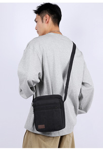 Sac à bandoulière unisexe en toile pour homme, style vintage, tendance, décontracté, léger, durable, sac d'été - Product Image 5