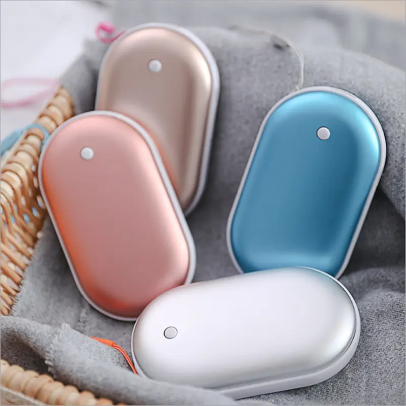 Amazon Hot Selling Cobblestone Shape Portable Power Bank Rechargeable USB Electric Hand Warmer