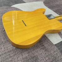 Yellow TL Electric Guitar Maple Fretboard Mahogany Body Polished Finish Professional Performance Chrome Part Black Pickguard