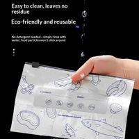 Sacs de conservation alimentaire en aluminium argenté, sacs réutilisables à fermeture éclair pour réfrigérateur, style coulissant, pour garder les aliments frais, lot de 10