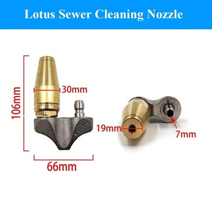 Đầu phun làm sạch cống bằng đồng thau YS, đầu nối nhanh 1/4 inch 12mm, xoay 360 độ, đầu hút cống, đầu phun nước Root Ranger - Product Image 2