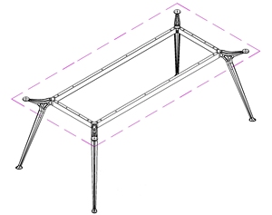 Scrivania Direzionale Semplice, Moderna e Modulare Personalizzabile in <span class=keywords><strong>MFC</strong></span> e Metallo per Uffici Open Space - Product Image 2