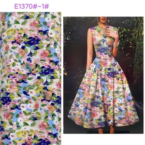 factory cheaper price 100%viscose printed rayon ready goods challis fabrics for dress