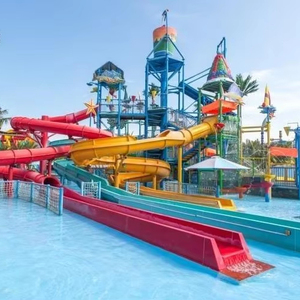 2025 Tùy Chỉnh Đa Cấp Sợi Thủy Tinh Trượt Nước Chơi Lâu Đài Hệ Thống Tương Tác Pháo Nước Cầu Vui Chơi Giải Trí PE Vật Liệu Kim Loại - Product Image 1