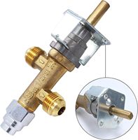 Kit de vanne de sécurité anti-flamme au gaz propane GPL avec thermocouple pour foyers extérieurs, cuisinières, chauffages