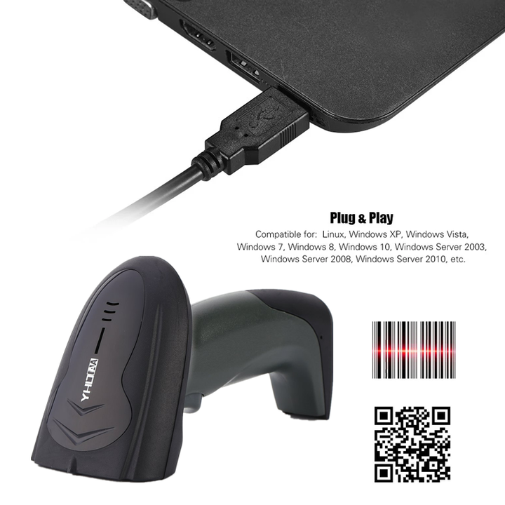 YHDAA High speed scanning long range transmission barcode reader CMOS