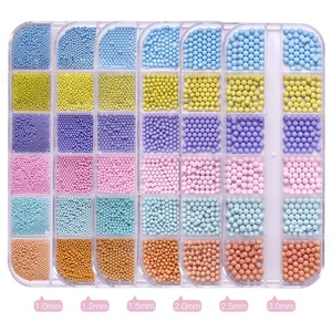 <span class=keywords><strong>Mini</strong></span> perles en acier <span class=keywords><strong>Macaron</strong></span>, breloques pour ongles, décorations, <span class=keywords><strong>mini</strong></span> billes métalliques de tailles variées, bijoux pour nail art, manucure DIY - Product Image 1