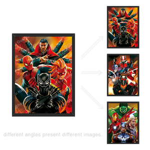 Venta al por mayor personalizado de lenticular imágenes en 3D Dragon Ball una pieza venganza Marvel Spiderman Messi 3D anime poster 3D poster anime - Product Image 2